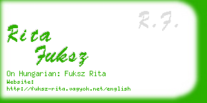 rita fuksz business card